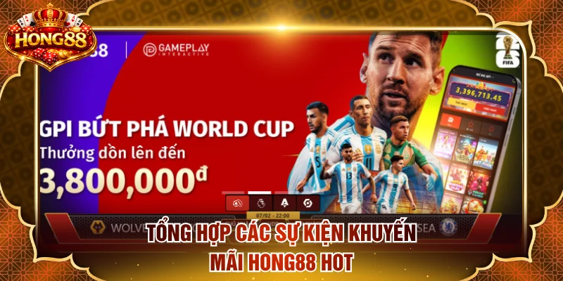 Tổng hợp các sự kiện khuyến mãi HONG88 hot